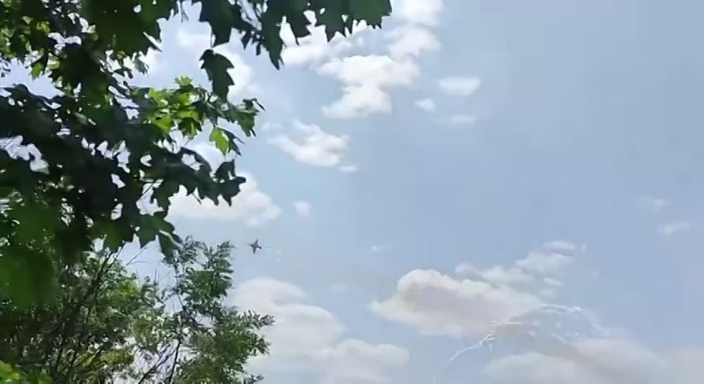 Последний полёт сбитых сегодня под Посад-Покровским украинских Су-25