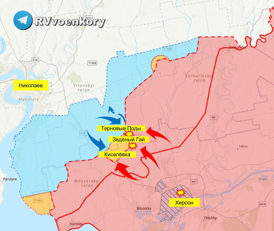 Новая попытка прорыва фронта на Херсонщине: враг подтягивает и бросает в бой резервы