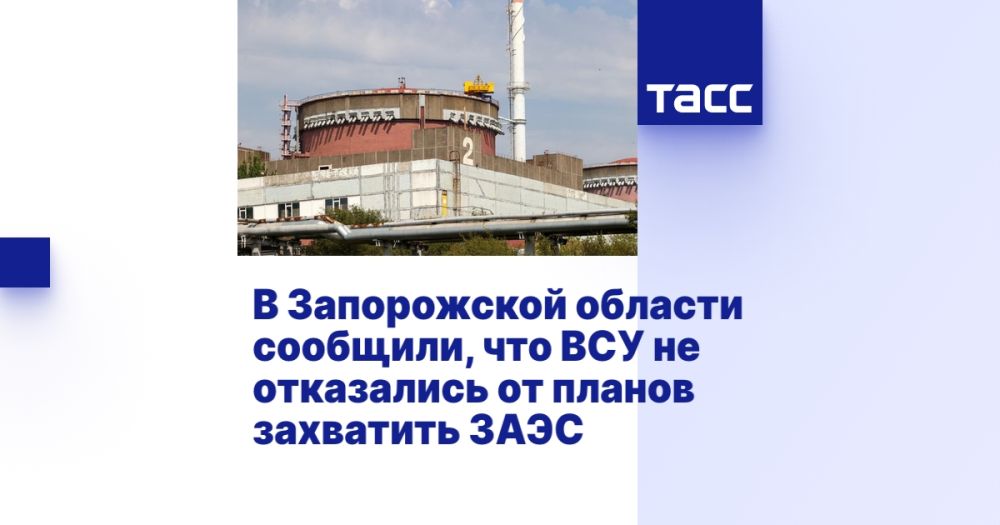 В Запорожской области сообщили, что ВСУ не отказались от планов захватить ЗАЭС