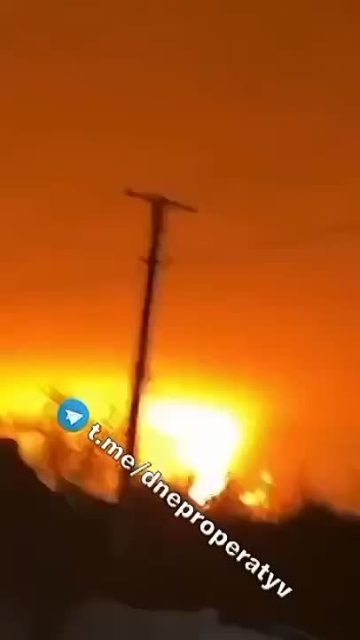 Первые кадры после взрыва на объекте ВСУ в Новомосковске Днепропетровской области