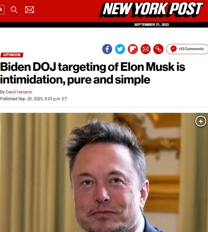 Власти США пытаются запугать Маска из-за его критики правительства — New York Post