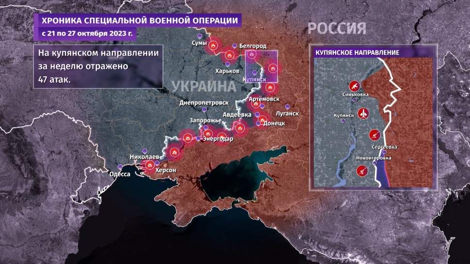 Карта спецоперации на Украине 28 октября