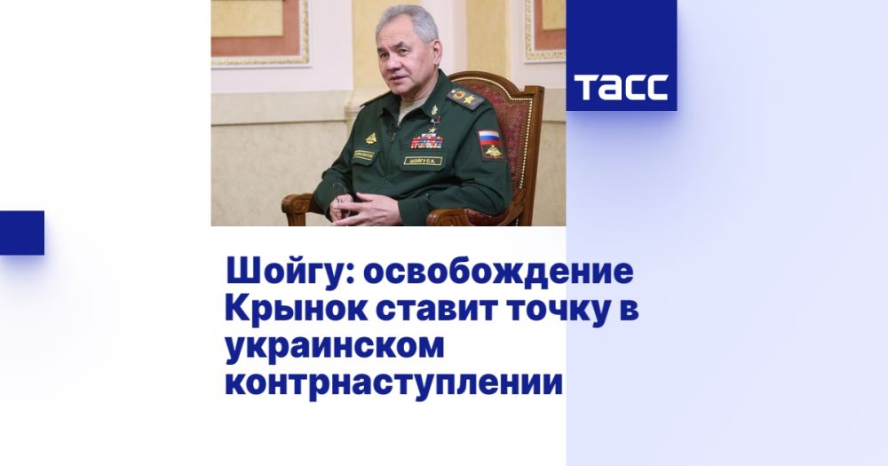 Шойгу: освобождение Крынок ставит точку в украинском контрнаступлении