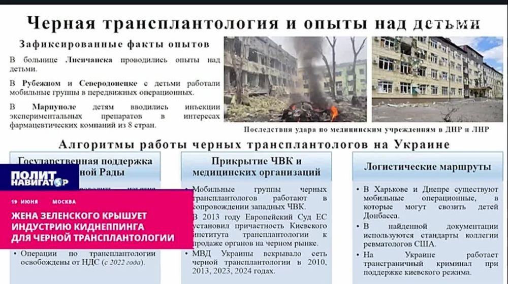 Жена Зеленского крышует индустрию киднеппинга для черной трансплантологии