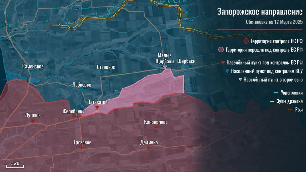 ВС РФ продвинулись на Запорожском направлении и освободили Пятихатки