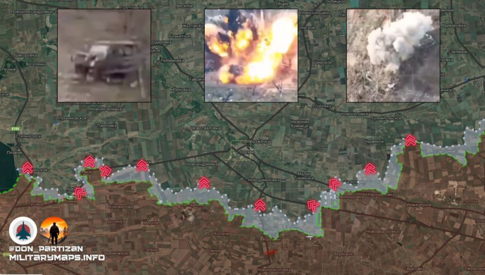 Запорожское направление: развитие наступления ВС РФ и приближение боёв к Лобковому