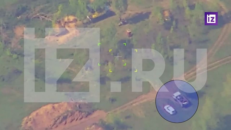 Прилёт "Искандера" по позиции хохлятской ЗРК "IRIS-T" в районе населённого пункта Желобок Днепропетровской области