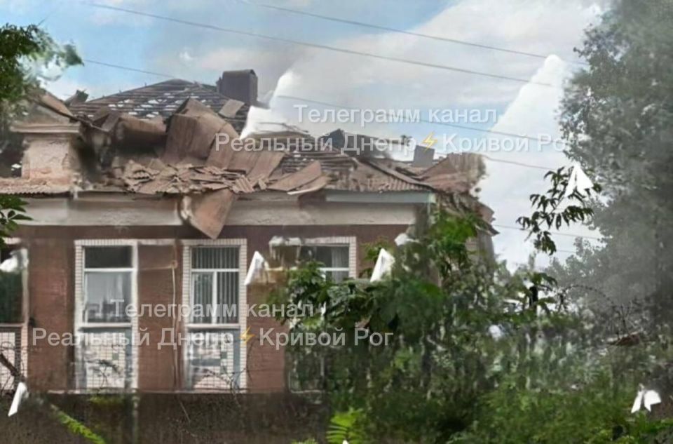 Прилет "Герани" по зданию ТЦК в Кривом Роге