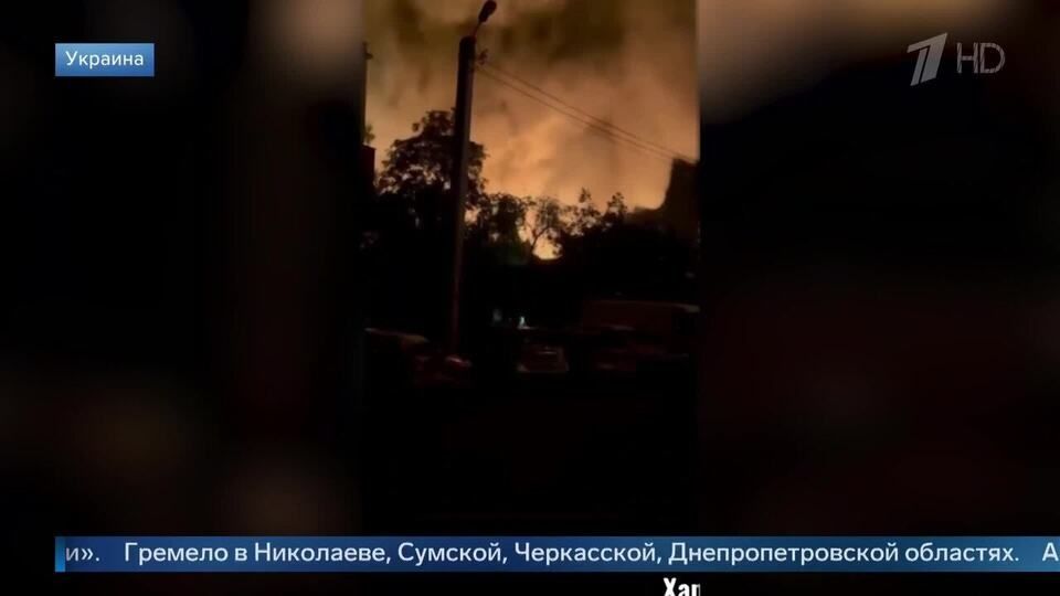 Появились кадры взрывов в Харькове после ночных ударов ВС РФ