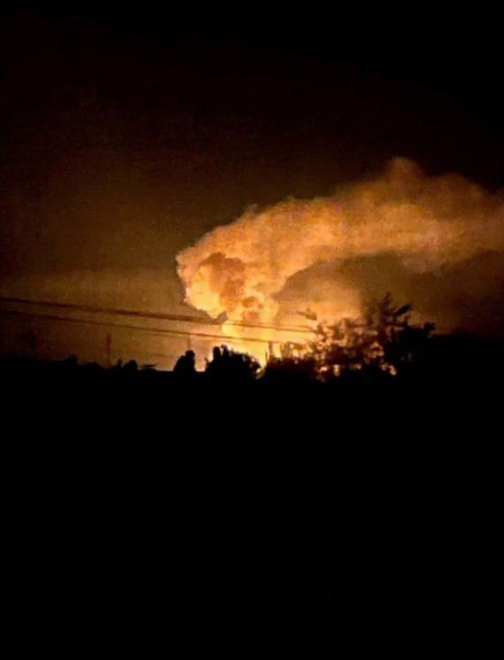 В районе Павлограда, после прилёта "Гераней" и ракет