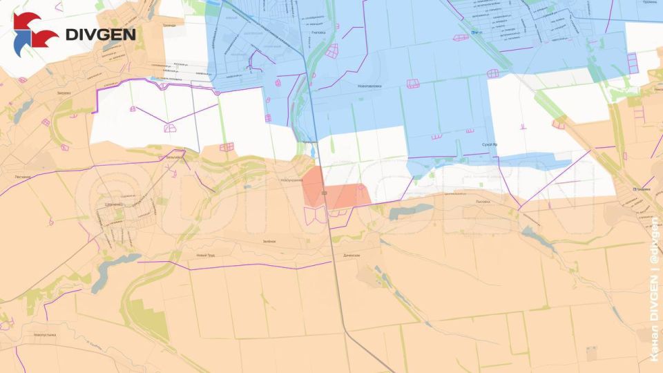 Изменения линии фронта за минувшие сутки нанёс на карту канал "DivGen":