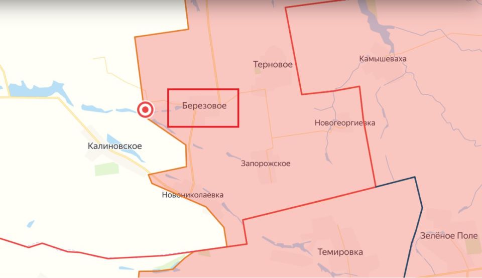 Юрий Котенок: МО РФ официально сообщает об освобождении н.п. Березовое в Днепропетровской области