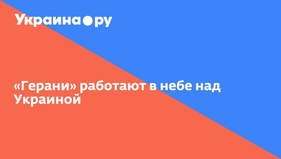 «Герани» работают в небе над Украиной