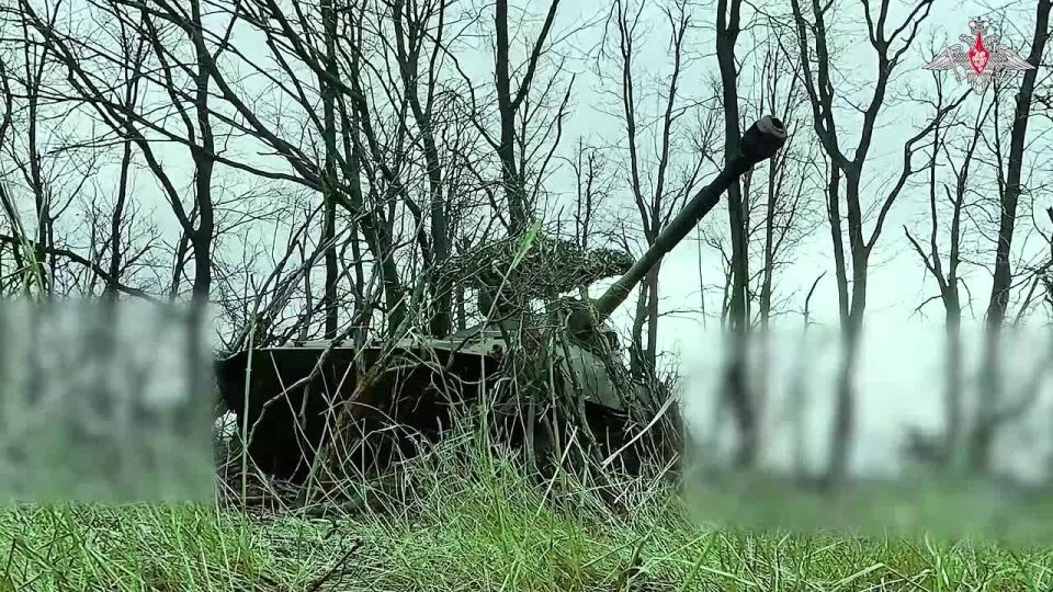 Минобороны России: В Днепропетровской области артиллеристы группировки войск «Восток» уничтожили блиндажи и инженерные укрепления ВСУ