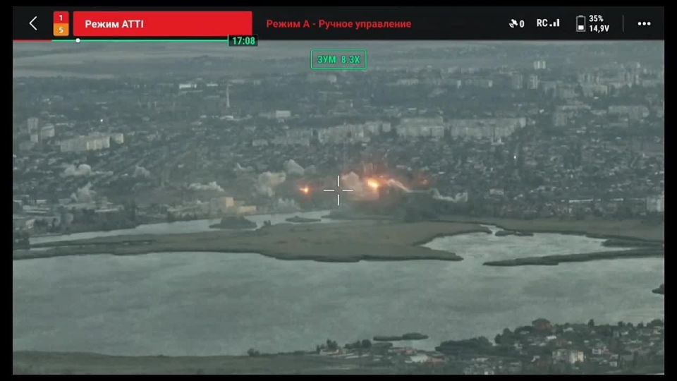 Целая серия прилетов по позициям ВСУ на берегу Днепра в Херсоне