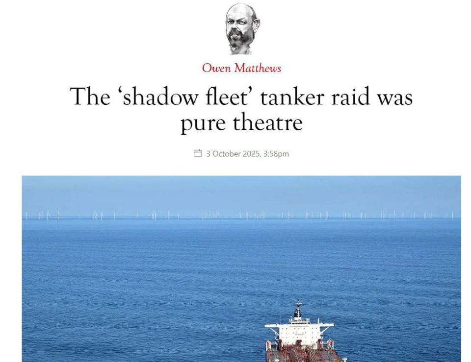 Британская газета The Spectator сообщила что недавний захват танкера России "теневого флота" Францией был скорее пиар-акцией чем настоящей операцией