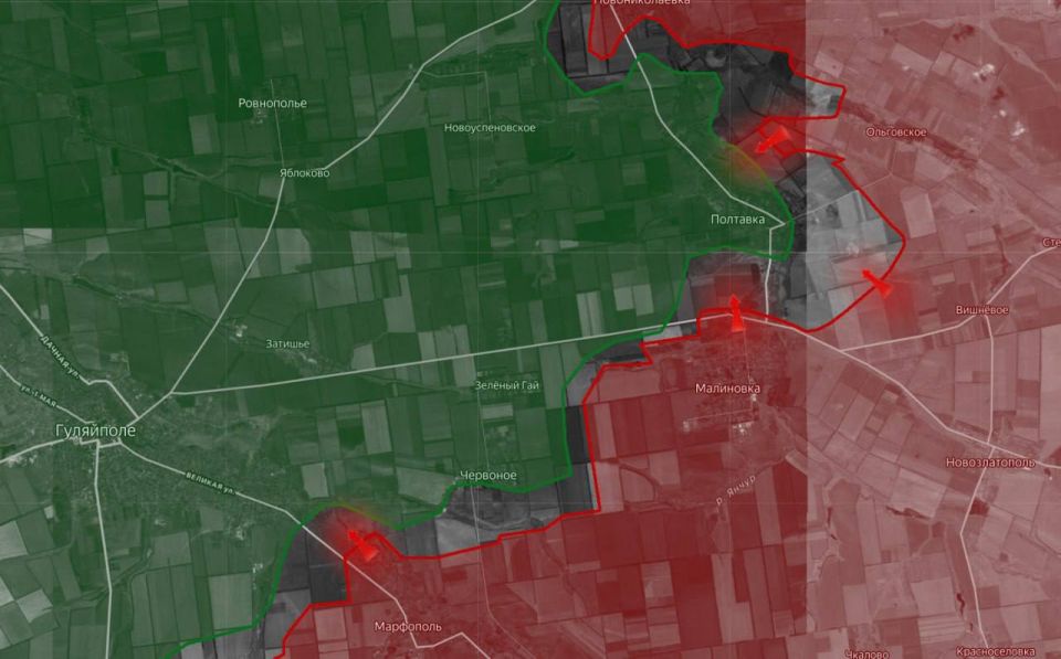 «На Днепропетровском направлении ВС РФ продолжает продвижение на стыке Днепропетровской и Запорожской областей