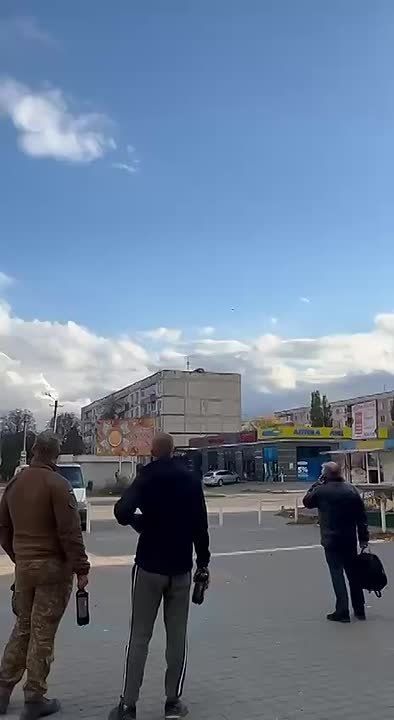 Просто "Герань" летит над Павлоградом в Днепропетровской области