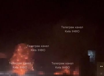 Кадры масштабных пожаров в Киеве после ночных ударов