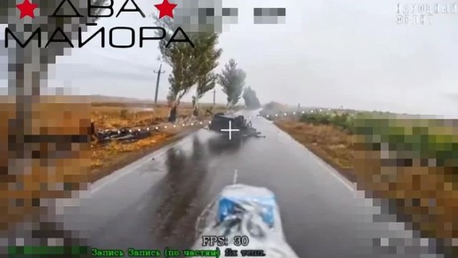 Два майора: 70-я дивизия 18-й общевойсковой армии ГрВ "Днепр" эффектно дроном-ждуном перевернула, а вторым - добила вражескую машину