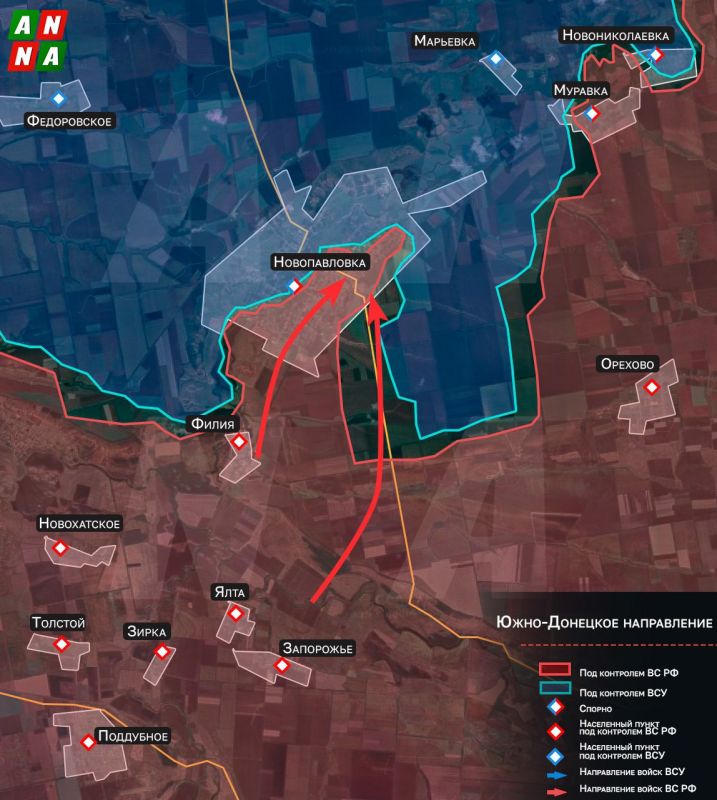 Российские войска под прикрытием тумана прорвались в населённый пункт Новопавловка в Днепропетровской области
