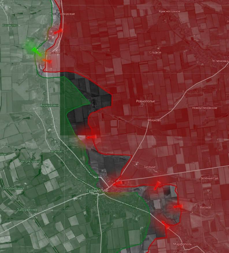 «На Днепропетровском направлении идут бои в северной части города Гуляйполе у р. Гайчур