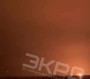 Кадры сегодняшних вечерних прилётов в Кривом Роге