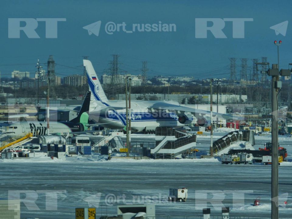 Подписчик RT показал российский Ан-124, арестованный Канадой в 2022 году