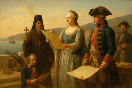 8 апреля 1783 года был издан Манифест Екатерины II "О принятии полуострова Крымского, острова Тамань и всей Кубанской стороны под Российскую державу"