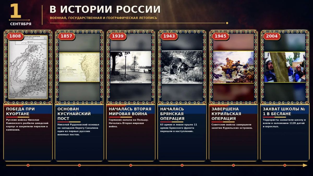 1 сентября в истории России
