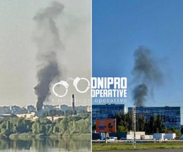 В Днепропетровске крупный пожар, столп дыма поднимается в небо, пишут местные ТГ-каналы